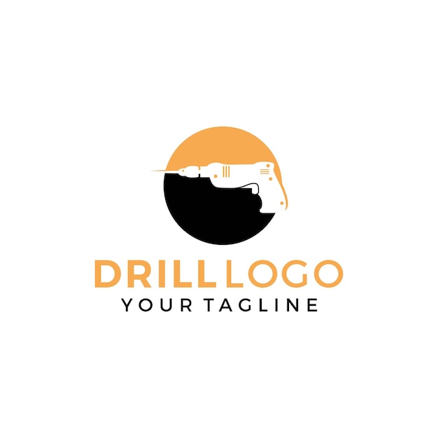 Abstract drill logo sign vector template