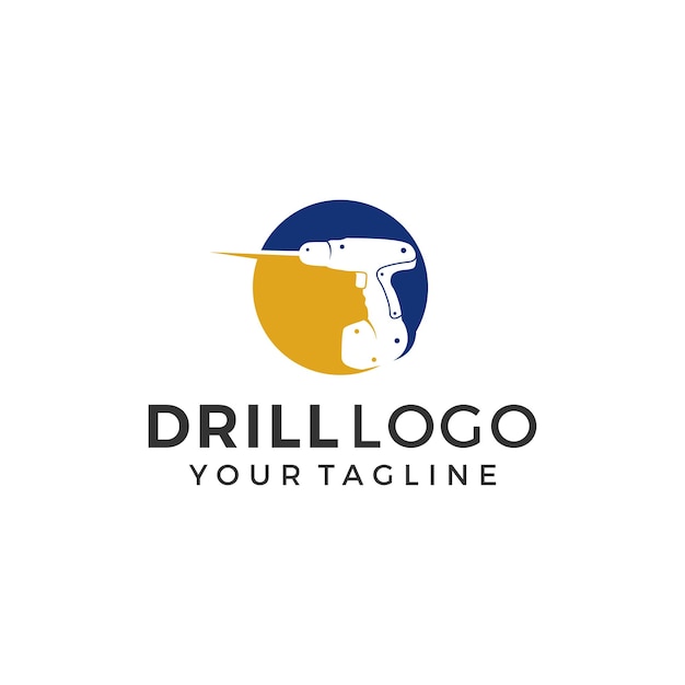 Abstract Drill Logo Sign Vector Template