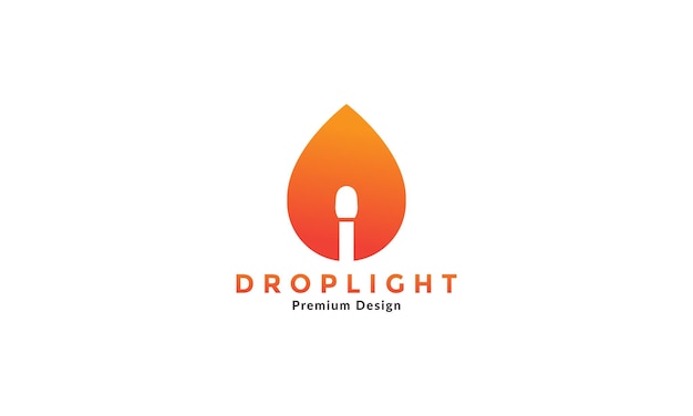 Abstract drop water with match logo vector symbol icon illustration design