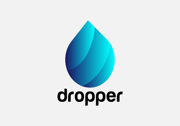 Abstract Dropper drop logo ontwerp sjabloon