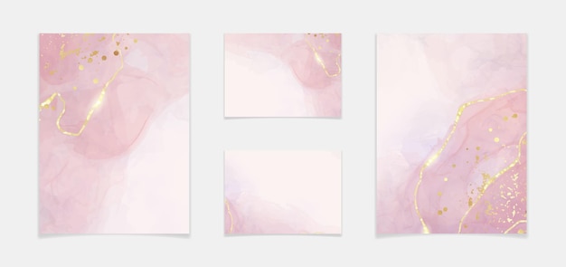 Abstract dusty rose liquid watercolor background