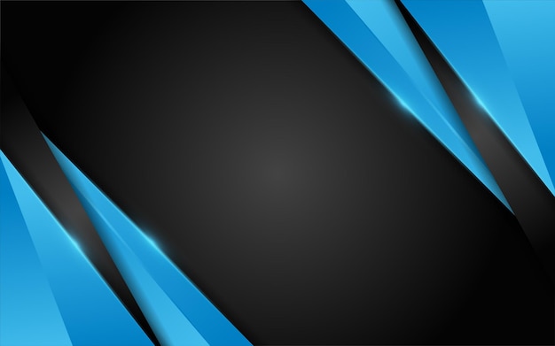 Abstract dynamic blue combination with black background design