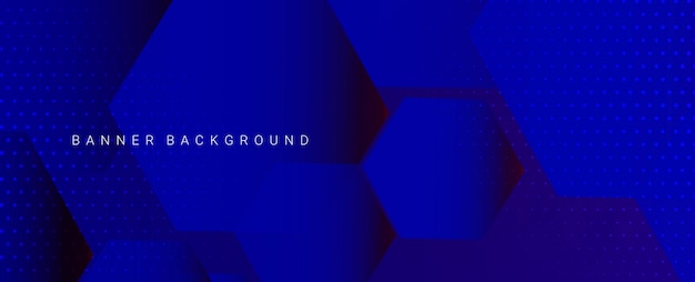 Abstract dynamic hexagonal graphic blue background