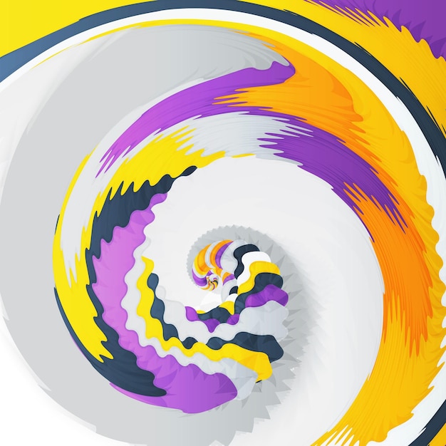 Abstract dynamic illustration, colorful rotating swirl background