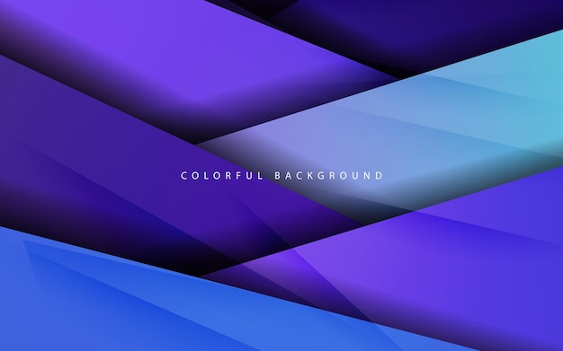 Abstract dynamic shape overlap layer violetblue background vector