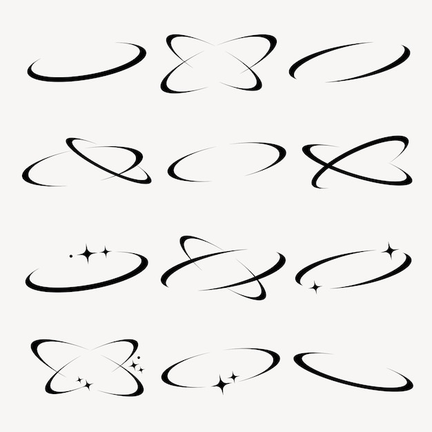 Abstract dynamic swoosh element set vector Various set of abstract dynamic swoosh element in various vector design illustrations Abstract dynamic swoosh element vector collection