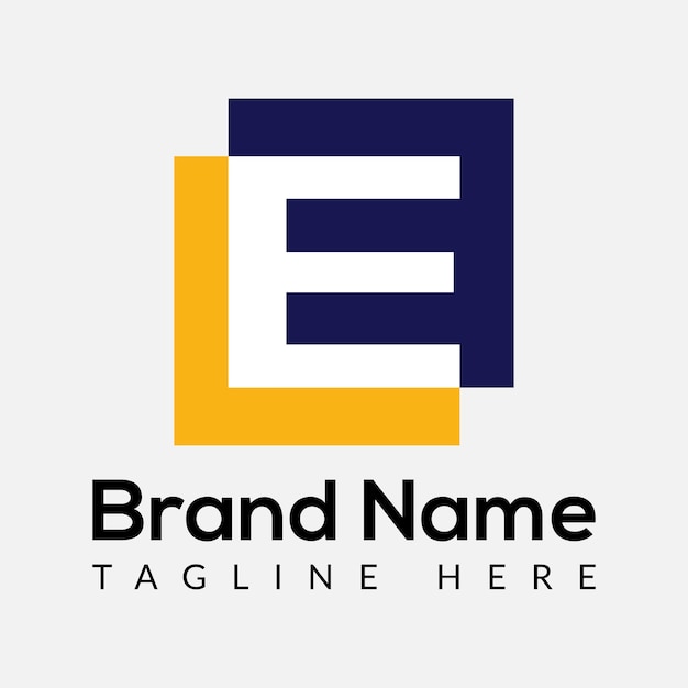 Abstract E letter modern initial lettermarks logo design