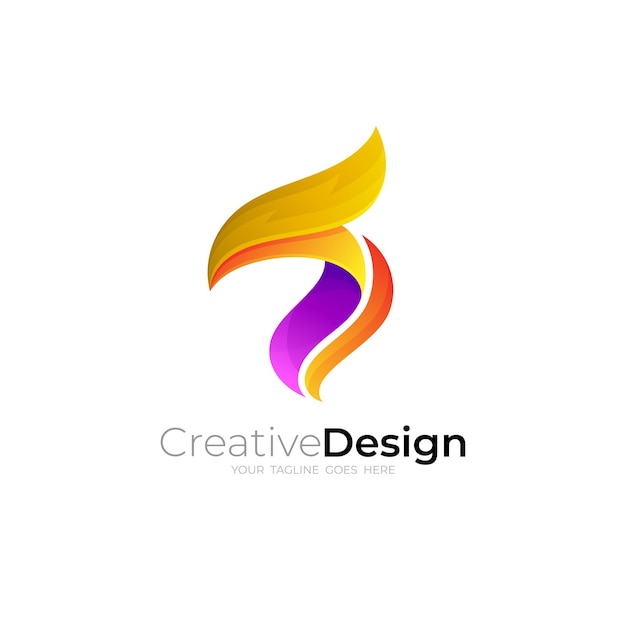 Abstract Eagle design template modern style logos