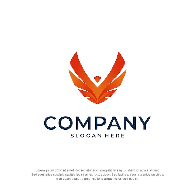 abstract eagle logo premium vector