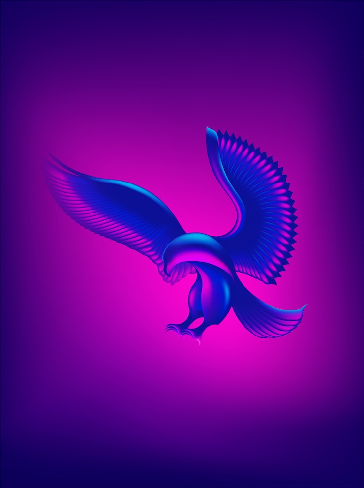 Vector abstract eagle shape