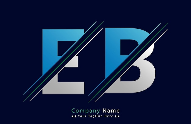 Abstract EB letter logo design template Vector Logo Illustration