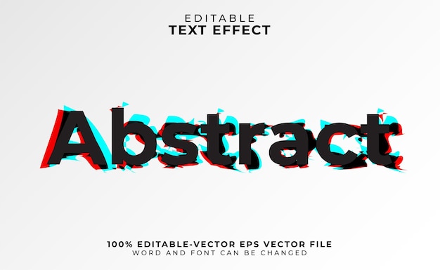 Vector abstract editable text effect