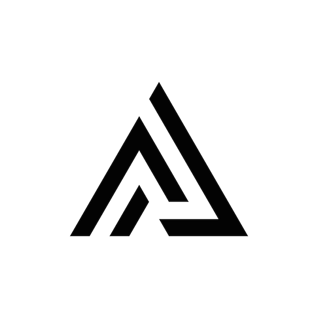 Abstract Een eerste monogram logo-ontwerp, pictogram voor zaken, sjabloon, eenvoudig, elegant