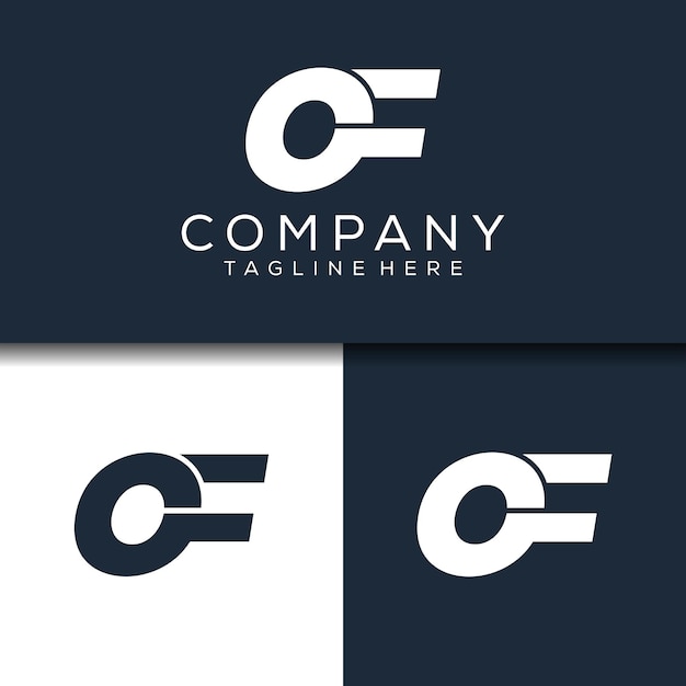 Abstract eerste logo-ontwerp met monogram