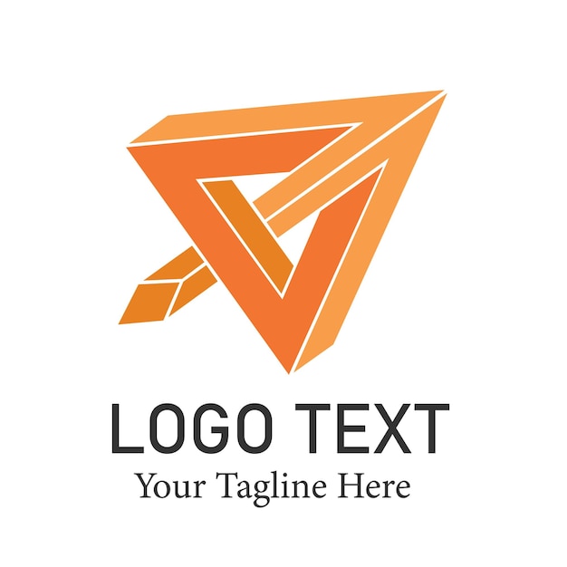 Abstract eeuwig geometrisch object logo ontwerp vector concept