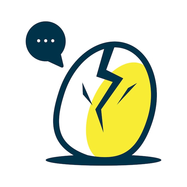 Vector abstract egg crack modern logo design vector graphic symbol icon illustration creative idea