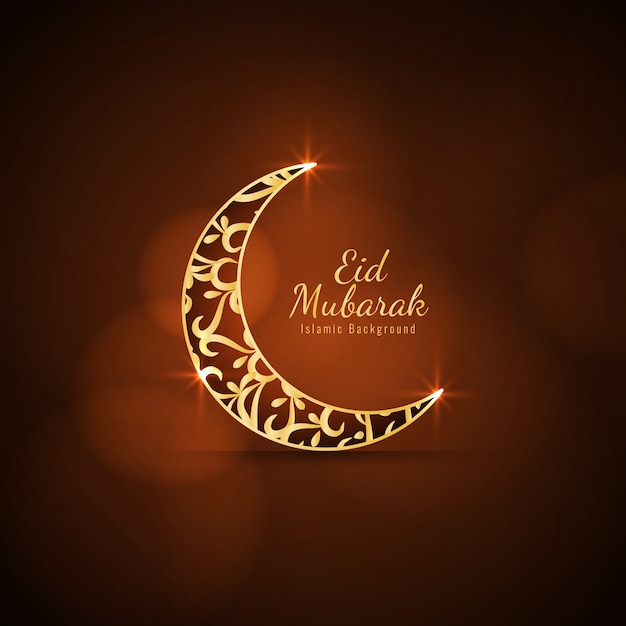 Abstract Eid Mubarak stylish greeting background