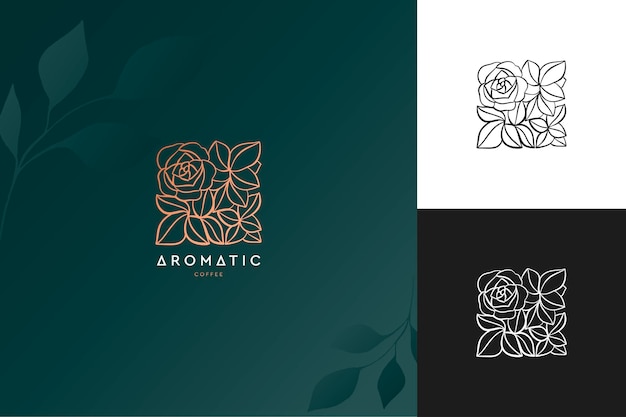 Abstract elegant bloemenembleemontwerp voor vlieger of bloemenwinkel of schoonheid