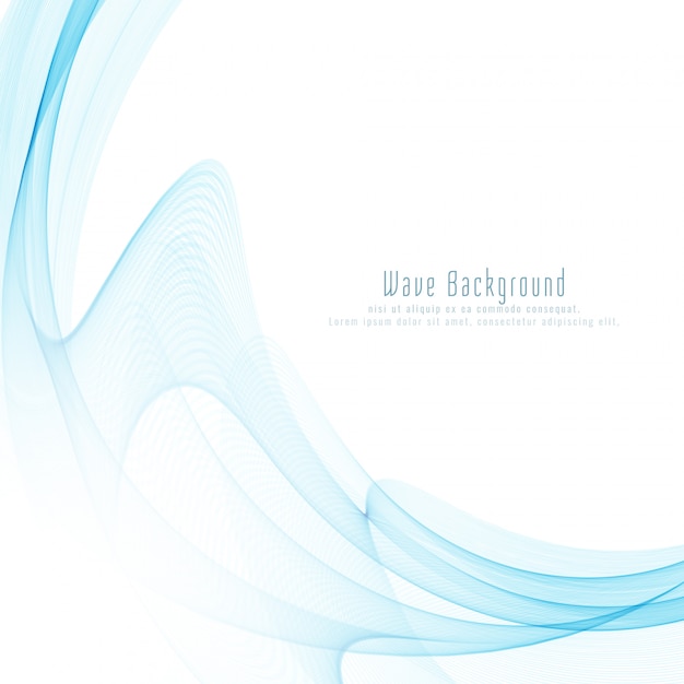 Abstract elegant blue wave background design