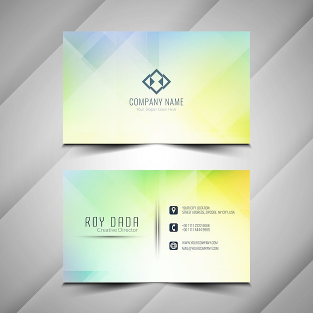 Abstract elegant colorful business card design