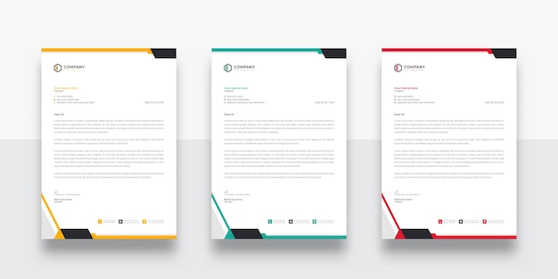 Abstract Elegant Corporate business letterhead template