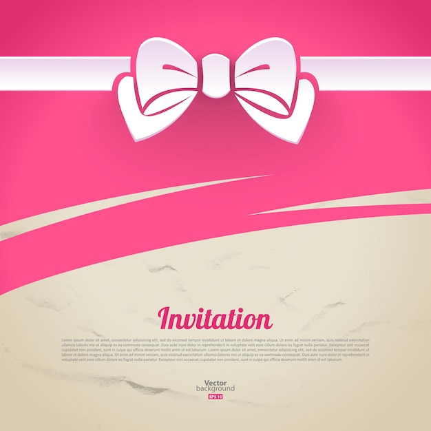 Vector abstract elegant design with paper bow