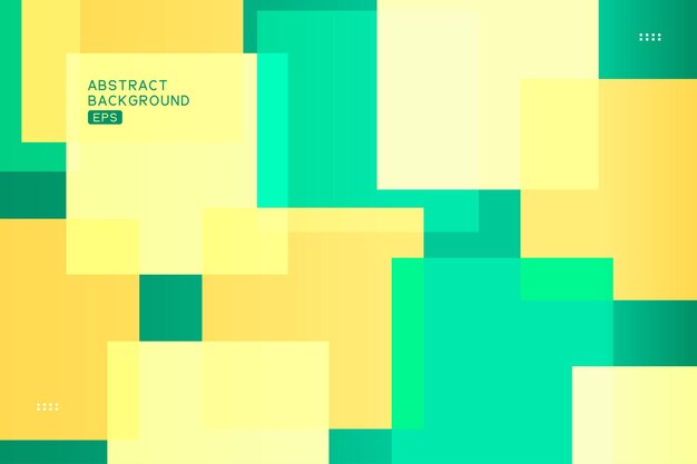 Вектор Абстрактный элегантный зеленый и желтый фон прямоугольника, идеально подходит для шаблона фона или баннера.