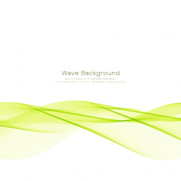 Abstract elegant green wave background