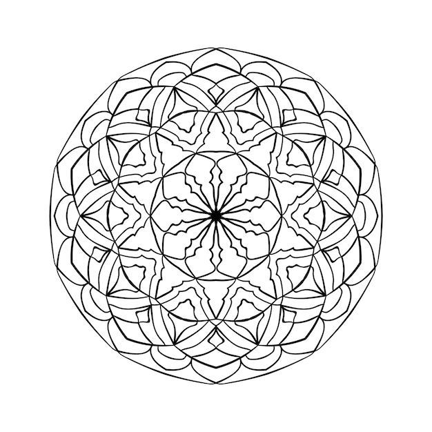 Abstract elegant mandala pattern. round decorative ornament. vector illustration.