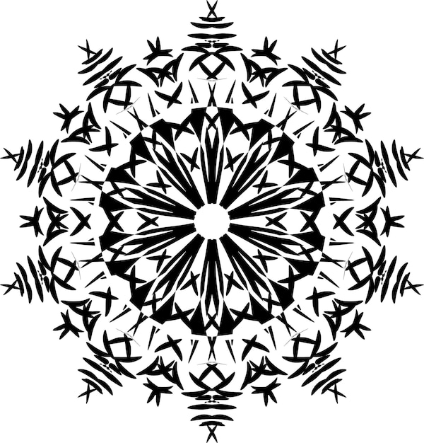 Modello astratto mandala elegante. ornamento decorativo rotondo. illustrazione vettoriale.