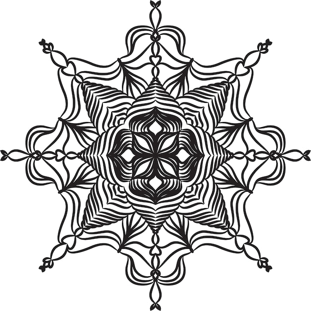 Abstract elegant mandala pattern. Round decorative ornament. Vector illustration.