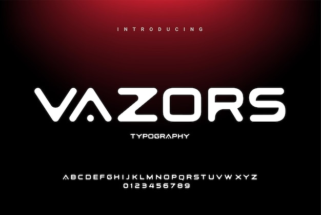 Vector abstract elegant modern alphabet with urban style template