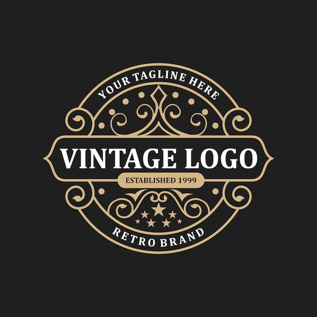 abstract elegant vintage logo  template