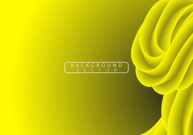Abstract,  elegant yellow waves and neon lines wallpaper in yellow gradient background