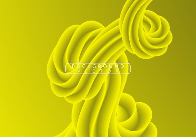 Abstract,  elegant yellow waves and neon lines wallpaper in yellow gradient background