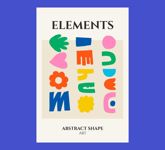 Abstract Element Art Poster Design