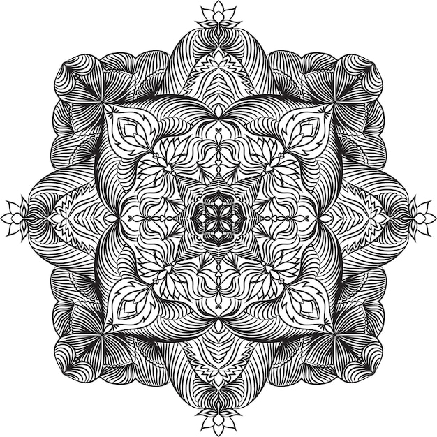 Abstract element for design. Elegant mandala pattern.