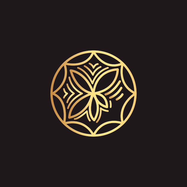 Abstract element for design gold decoration Abstract gold beauty industry and fashion logo
