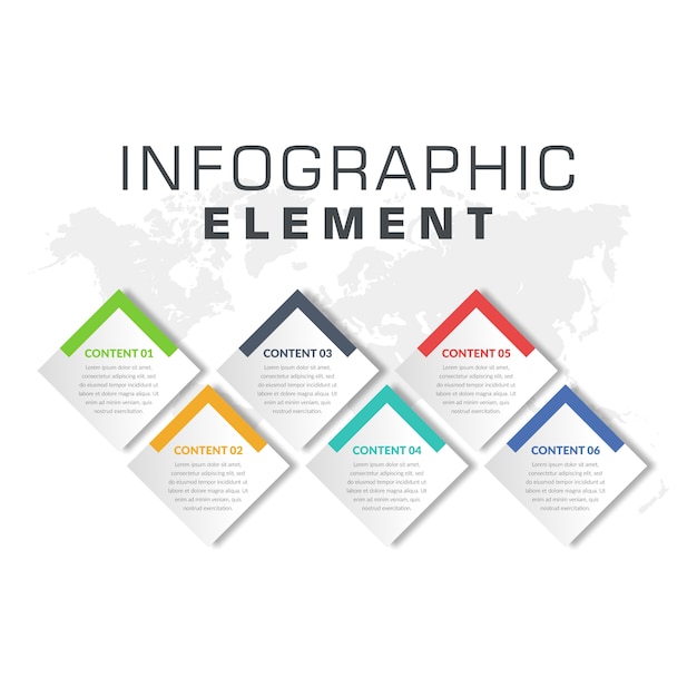 Абстрактный элемент инфографики для бизнес-целей дизайна