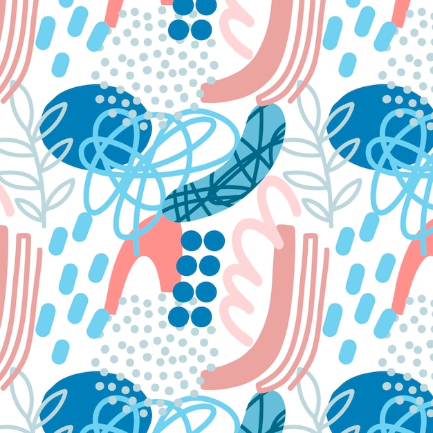 Vector abstract element pattern hand drawn style