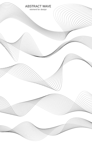 Vector abstract element wave for design