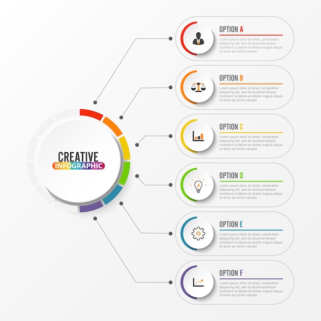 Elementi astratti del grafico modello di infographic di vettore