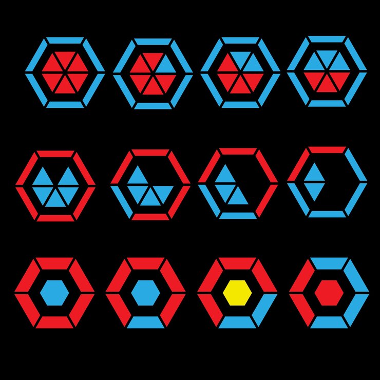 Vector abstract elements infographic hexagon shape data vector template process concept for strategy