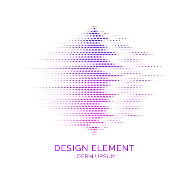 Abstract elements with dynamic lines and particles. vector illustration in flat minimalistic style