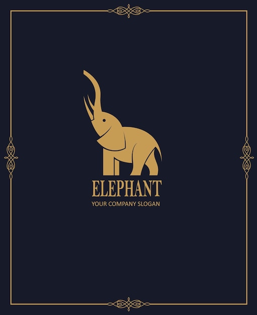 Abstract elephant icon