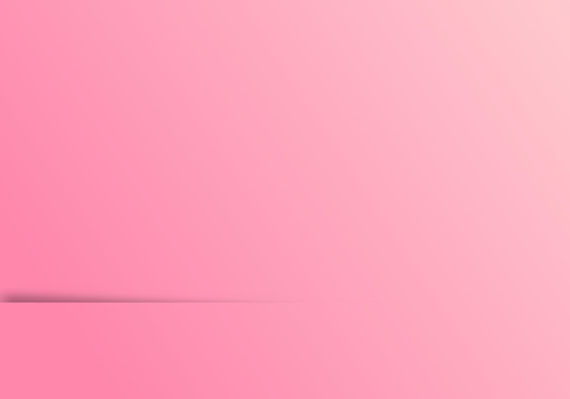 Вектор Абстрактный пустой розовый фон с белой основой для рекламы, косметической рекламы, витрины, презентации
