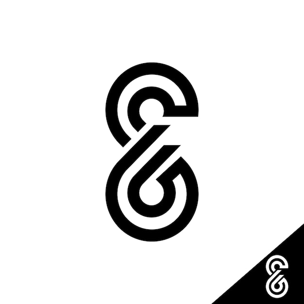 Vector abstract en eenvoudig logo met de letter s6 en oneindig concept