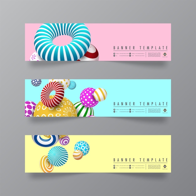 Vector abstract en minimaal ontwerp van banners