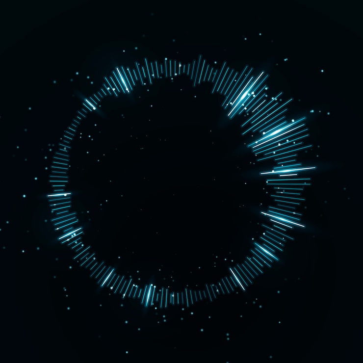 Vector abstract equalizer, wave light concept