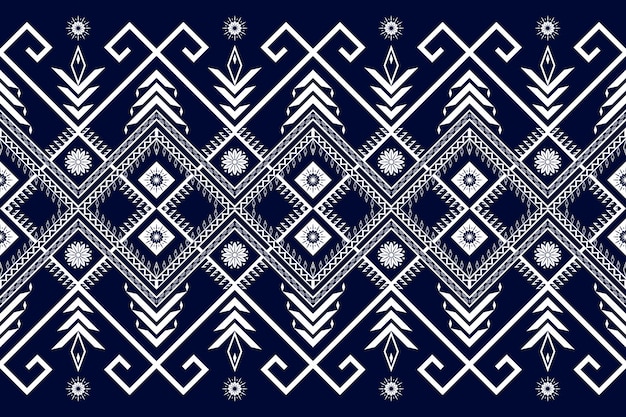 Abstract ethnic geometric pattern design for background wallpaper Batik fabric and Embroidery